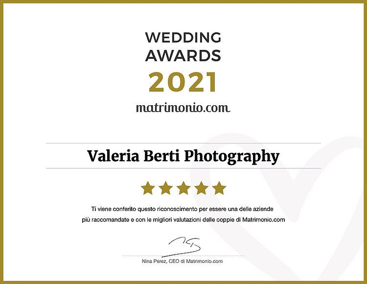 Valeria Berti vince Wedding Awards Matrimonio.com